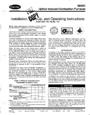 Carrier 58SSC 8SI Gas Furnace Owners Manual page 1