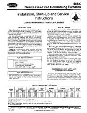 Carrier 58SX 5SIC Gas Furnace Owners Manual page 1