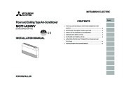 Mitsubishi MCFH A24WV Floor Mounted Air Conditioner Installation Manual page 1