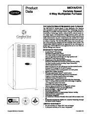 Carrier 58CV 1PD Gas Furnace Owners Manual page 1