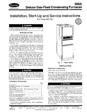 Carrier 58SX 15SI Gas Furnace Owners Manual page 1