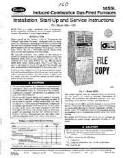 Carrier 58SSL 1SI Gas Furnace Owners Manual page 1