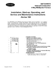 Carrier 58ST 2SI Gas Furnace Owners Manual page 1
