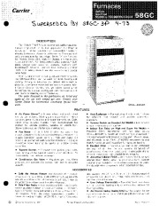 Carrier 58GC 2P Gas Furnace Owners Manual page 1