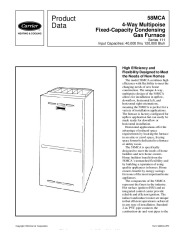 Carrier 58MCA 2PD Gas Furnace Owners Manual page 1