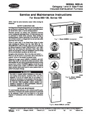 Carrier 58S 1SM Gas Furnace Owners Manual page 1