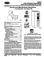 Carrier 58MXA 6SM Gas Furnace Owners Manual page 1