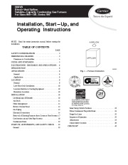Carrier 58UVB 1SI Gas Furnace Owners Manual page 1