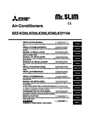 Mitsubishi Mr Slim SEZ KD25 KD35 KD50 KD60 KD71VA Ducted Air Conditioner Installation Manual page 1