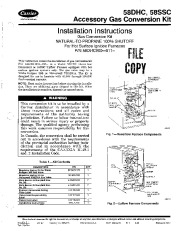 Carrier 58D 58S 7SI Gas Furnace Owners Manual page 1