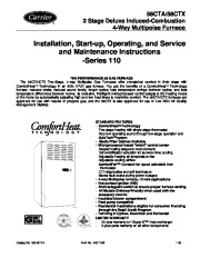 Carrier 58CTA 58CTX 5SI Gas Furnace Owners Manual page 1