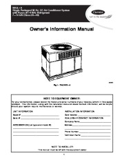 Carrier 50gl C01 Heat Air Conditioner Manual page 1