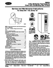 Carrier 58MXA 3SM Gas Furnace Owners Manual page 1