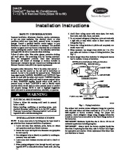 Carrier 24acr 2si Heat Air Conditioner Manual page 1