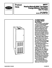 Carrier 58DXT 3PD Gas Furnace Owners Manual page 1