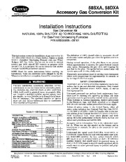 Carrier 58D 58S 13SI Gas Furnace Owners Manual page 1