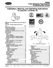Carrier 58MSA 11SI Gas Furnace Owners Manual page 1