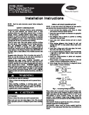 Carrier 25hbb C 3si Heat Air Conditioner Manual page 1