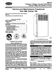 Carrier 58CTS 1SM Gas Furnace Owners Manual page 1