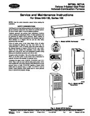Carrier 58T 2SM Gas Furnace Owners Manual page 1