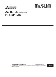 Mitsubishi Mr Slim PEA RP EAQ Ducted Air Conditioner Installation Manual page 1