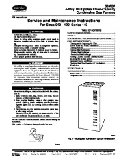 Carrier 58MSA 5SM Gas Furnace Owners Manual page 1