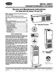 Carrier 58P 58R 15SM Gas Furnace Owners Manual page 1