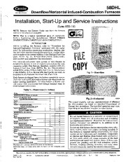 Carrier 58DHL 1SI Gas Furnace Owners Manual page 1