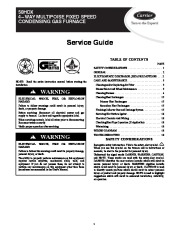 Carrier 58HDX 01SM Gas Furnace Owners Manual page 1
