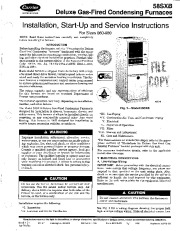 Carrier 58SXB 5SI Gas Furnace Owners Manual page 1
