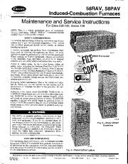 Carrier 58P 58R 1SM Gas Furnace Owners Manual page 1