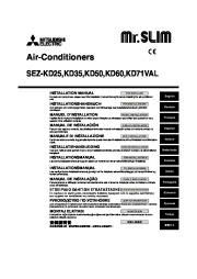 Mitsubishi Mr Slim SEZ KD25 KD35 KD50 KD60 KD71VAL Ducted Air ConditionerInstallation Manual page 1