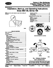 Carrier 58MTA 1SI Gas Furnace Owners Manual page 1