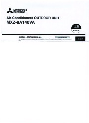 Mitsubishi Mr Slim PEA MXZ 8A140VA Air Conditioner Installation Manual page 1