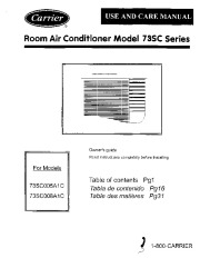 Carrier 73sc 5 8 A1c Heat Air Conditioner Manual page 1