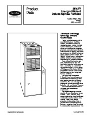 Carrier 58YAV 4PD Gas Furnace Owners Manual page 1