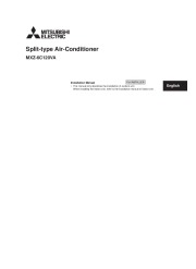 Mitsubishi MXZ 6C120VA Air Conditioner Installation Manual page 1