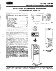 Carrier 58P 58R 8SM Gas Furnace Owners Manual page 1