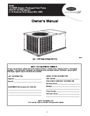 Carrier 50zh 01 Heat Air Conditioner Manual page 1