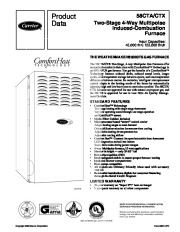 Carrier 58CTA 58CTX 2PD Gas Furnace Owners Manual page 1