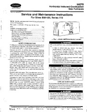 Carrier 58EFB 2SM Gas Furnace Owners Manual page 1