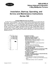Carrier 58DL 2SI Gas Furnace Owners Manual page 1
