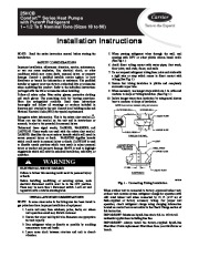 Carrier 25hcb 1si Heat Air Conditioner Manual page 1
