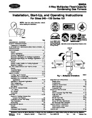 Carrier 58MSA 1SI Gas Furnace Owners Manual page 1