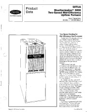 Carrier 58TUA 2PD Gas Furnace Owners Manual page 1
