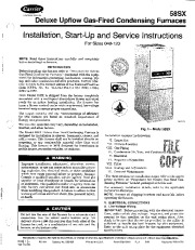 Carrier 58SX 20SI Gas Furnace Owners Manual page 1