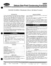 Carrier 58SX 6XA Gas Furnace Owners Manual page 1