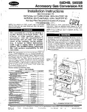 Carrier 58D 58S 2SI Gas Furnace Owners Manual page 1