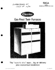 Carrier 58GA 2P Gas Furnace Owners Manual page 1