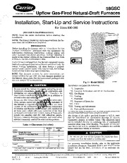 Carrier 58GSC 7SI Gas Furnace Owners Manual page 1